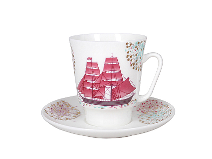 Чашка с блюдцем форма Майская рисунок Волшебная ночь арт. 81.27381.00.1