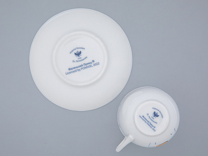 Подарочный набор Чашка с блюдцем, форма Ландыш рисунок Маленький Принц и Роза, арт. 81.27751.00.5