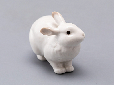 Скульптура Кролик ушастик белый арт. 82.68839.00.1