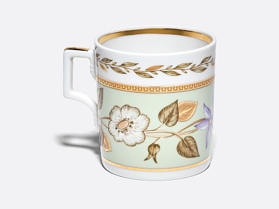 Чашка с блюдцем чайная 220 мл форма Гербовая рисунок Нефритовый фон 1 арт. 81.20825.00.1