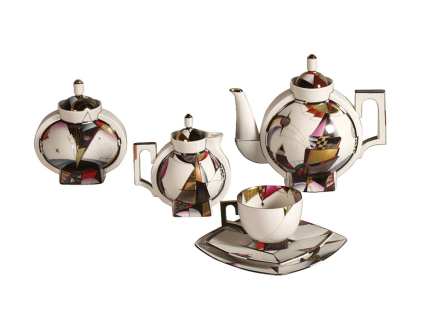Сервиз чайный форма Сатурн рисунок Осколки зеркала, 6 персон 22 предмета арт. 81.14472.00.1, 