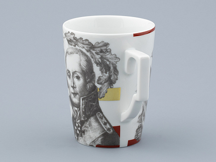 Бокал с блюдцем в подарочной упаковке, форма Гранд, рисунок Полководцы России Федор Ушаков, арт. 81.32433.00.1