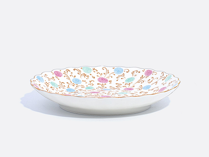 Чашка с блюдцем кофейная 155 мл.,  форма Витая, рисунок Хризантема арт. 81.14121.00.1