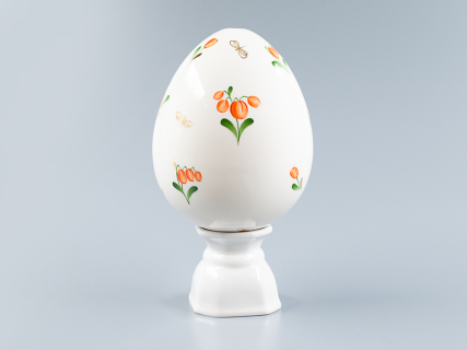 Яйцо пасхальное на подставке, рисунок Цветы, арт 80.91303.00.1, 