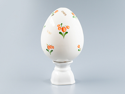 Яйцо пасхальное на подставке, рисунок Цветы, арт 80.91303.00.1
