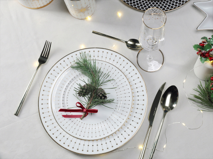 Тарелка плоская 200 мм форма Стандартная 2 рисунок Азур золотой арт. 80.93401.00.1, 