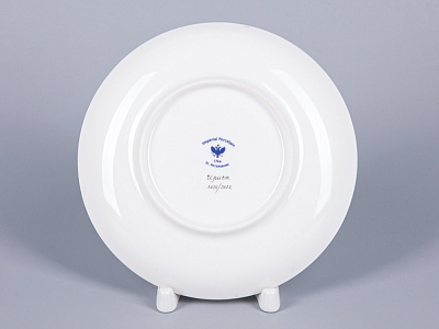 Чашка с блюдцем чайная 300мл, форма Купольная, рисунок Ирисы 2, арт 81.29657.00.1