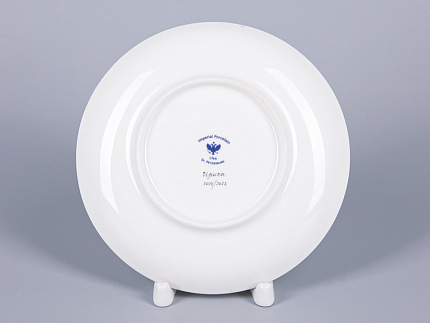 Чашка с блюдцем чайная 300мл, форма Купольная, рисунок Ирисы 2, арт 81.29657.00.1