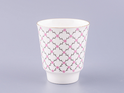 Чашка с блюдцем кофейная 165 мл.,  форма форма Майская,рисунок Розовая сетка арт. 81.13631.00.1