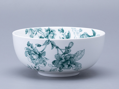 Салатник 160 мм форма Восточная Рисунок Monplaisir Green, арт. 80.48344.00.1