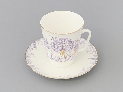 Чашка с блюдцем кофейная 165 мл.,  форма Майская,  рисунок Одуванчики арт. 81.10783.00.1