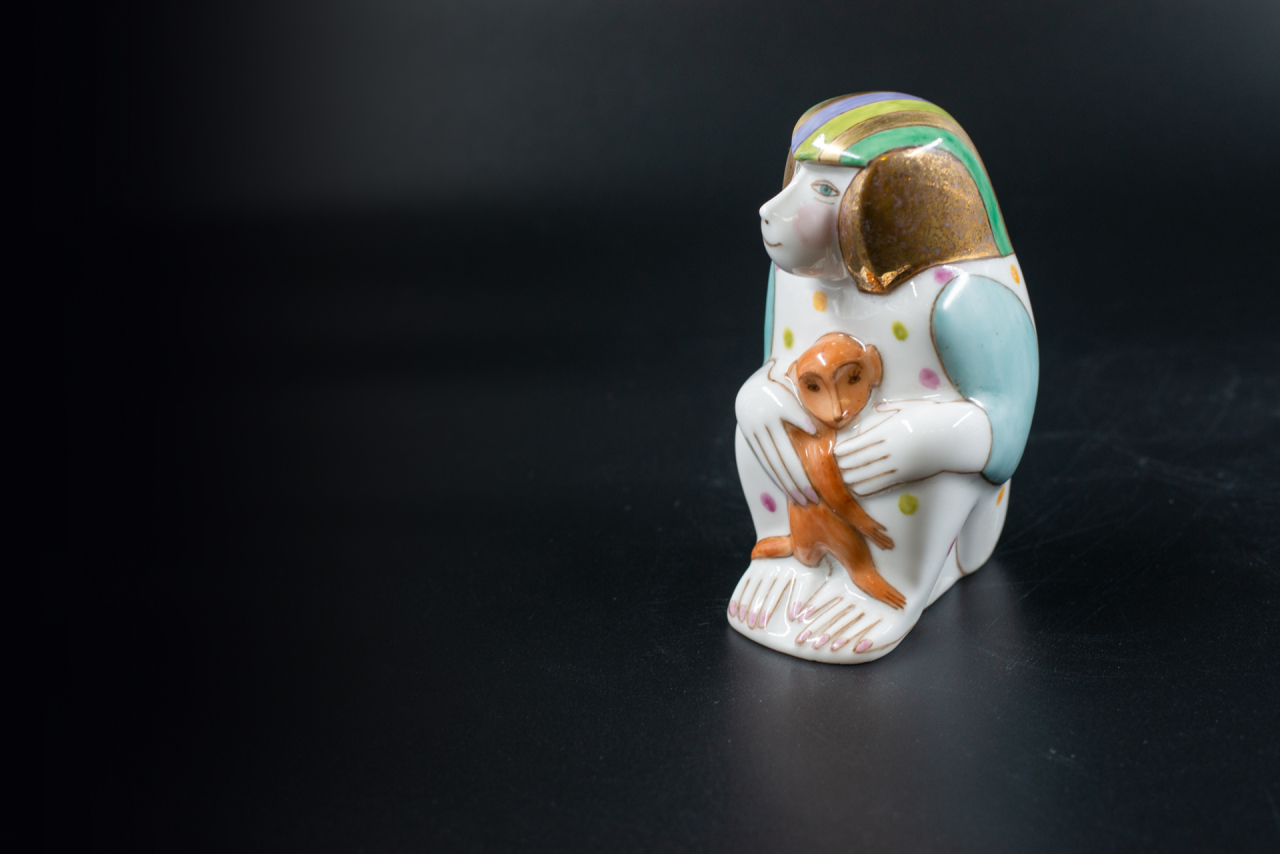 Скульптура Павиан с детенышем, рисунок Вместе с мамой, арт 62.09272.00.1, 