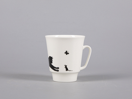 Чашка с блюдцем кофейная 165 мл., форма Майская, рисунок Кошки-мышки арт. 81.30660.00.1