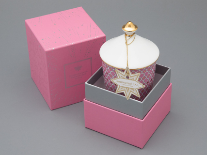 Подарочный набор Свеча ароматическая Идиллия Астра 2 аромат Вишневый сад, арт 81.33302.00.1, 