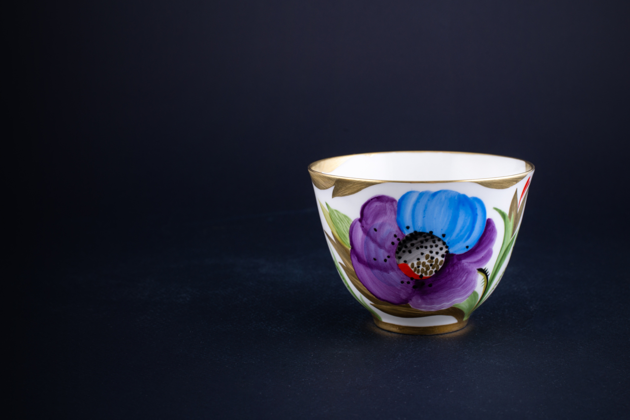 Чашка чайная Сиреневый мак на форме Весенняя, арт 60.14704.00.1, 