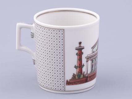 Чашка с блюдцем чайная, форма Гербовая, рисунок Серебряный город 3, арт. 81.32586.00.1, 