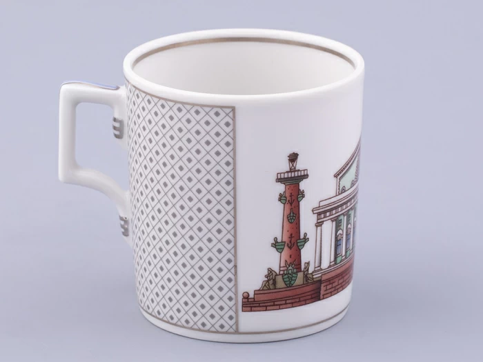 Чашка с блюдцем чайная, форма Гербовая, рисунок Серебряный город 3, арт. 81.32586.00.1, 