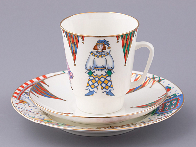 Трехпредметный комплект 165 мл форма Майская рисунок Балет Петрушка, арт. 81.17662.00.1