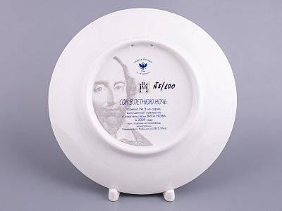 Декоративная тарелка 195 мм, форма Эллипс, рисунок Сон в летнюю ночь 3, арт 80.66589.00.1