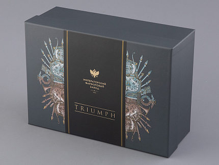 Чашка с блюдцем в подарочной упаковке, форма Охотничий, рисунок Триумф Золотой орел, арт. 81.32469.00.1