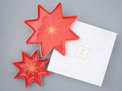 Подарочный набор тарелок, форма Звезда рисунок Скарлетт, арт. 81.27758.00.1