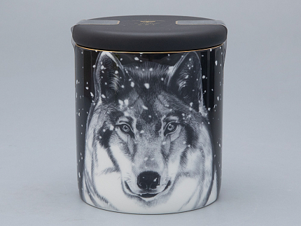 Свеча ароматическая в подарочной упаковке, рисунок Тотем. Волк аромат Тиковое дерево арт. 81.31596.00.1