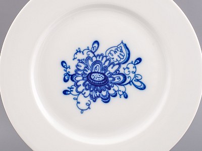 Тарелка мелкая 215 мм Европейская - 2 рисунок Гарден, арт. 80.99798.00.1