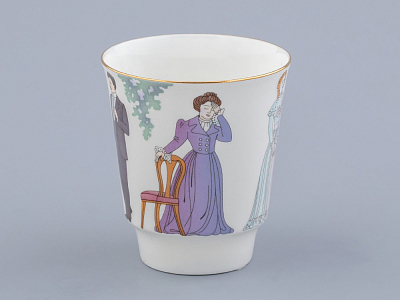 Трехпредметный комплект 165 мл форма Майская рисунок Чайка, арт. 81.31868.00.1