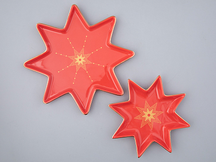 Подарочный набор тарелок, форма Звезда рисунок Скарлетт, арт. 81.27758.00.1