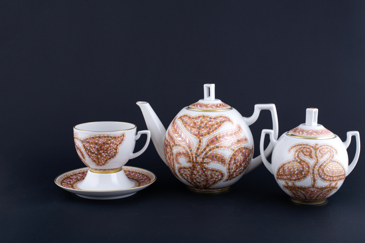 Сервиз чайный Дивный сад. День, на 6 персон, 14 предметов на форме Анданте арт 81.30457.00.1, 