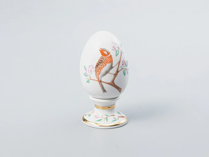 Яйцо пасхальное на подставке 82 мм форма Нева рисунок Овсянка арт. 80.65670.00.1, 