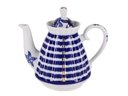 Сервиз чайный форма Лучистая рисунок Морские звезды, 6 персон 14 предметов, арт. 81.28139.00.1