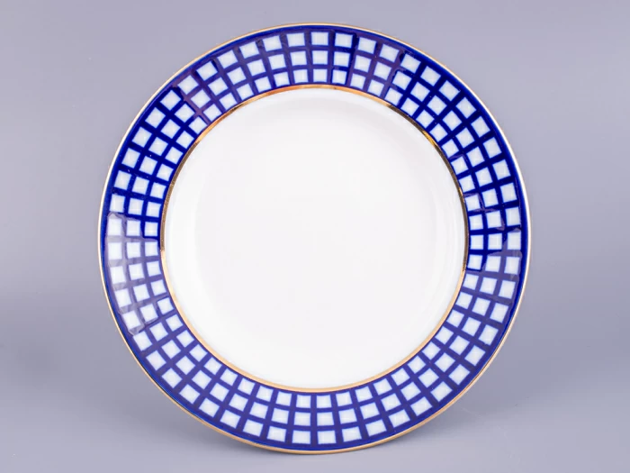 Тарелка 220 мм Глубокая Кобальтовая клетка арт. 80.04052.00.1, 