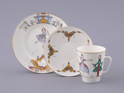 Трехпредметный комплект форма Майская рисунок Золушка арт. 81.25406.00.1