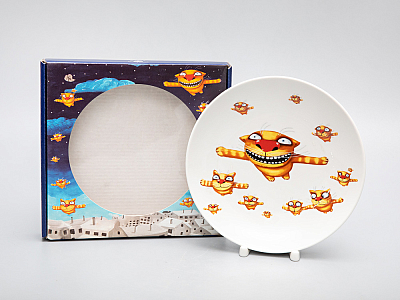 Подарочный набор дек. тарелка Эллипс Вася Ложкин. Вечерний полет, арт. 81.29341.00.1