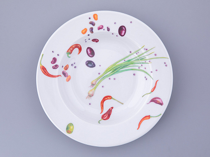 Тарелка 220 мм форма Глубокая рисунок Мамина Дача, арт. 80.48011.00.1