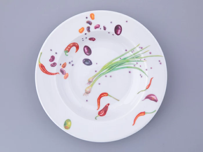 Тарелка 220 мм форма Глубокая рисунок Мамина Дача, арт. 80.48011.00.1, 