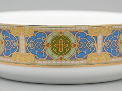 Туалетная коробочка в подарочной упаковке, форма Круглая, рисунок Нежный ирис, арт 81.33189.00.1