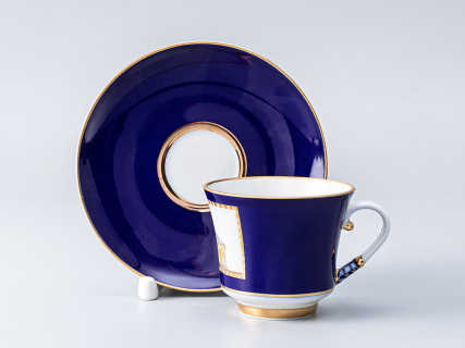 Чашка с блюдцем кофейная 145 мл.,  форма Банкетная,  рисунок Классика Петербурга 52% №4 арт. 81.18111.00.1, 