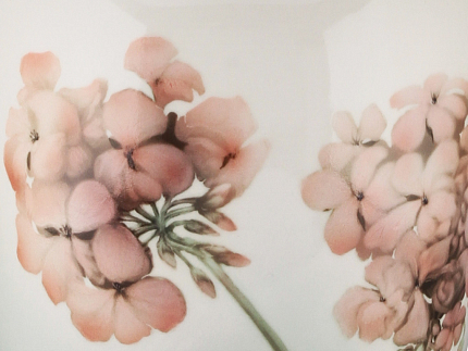 Ваза форма Ламповая рисунок Пеларгония арт. 80.88190.00.1