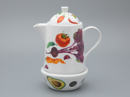 Чайник с подогревателем, 1200 мл рисунок Мамина Дача форма OPTY, арт. 80.02054.00.1, 