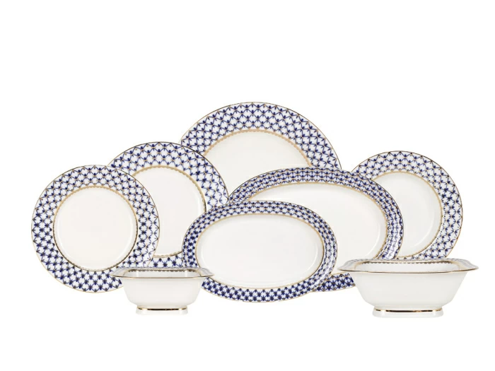 Сервиз столовый форма Молодежная рисунок Кобальтовая сетка, 6 персон 24 предмета, арт. 81.20945.00.1, 