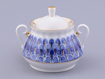 Сахарница форма Лучистая рисунок Незабудка арт. 80.05954.00.1