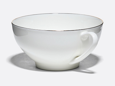 Чашка с блюдцем чайная 300 мл форма Купольная рисунок Золотая лента арт. 81.16430.00.1