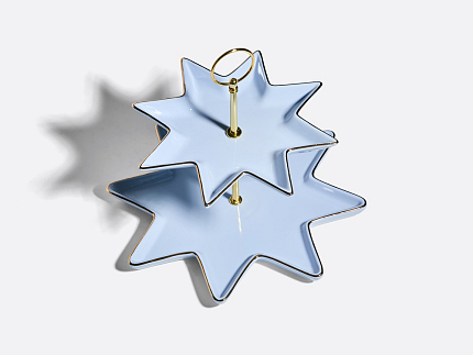 Подарочный набор этажерка 2-х ярусная форма Звезда рисунок Азур, арт. 81.27760.00.1