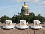 Чашка с блюдцем 165 мл, форма Майская, рисунок Золотой Петербург Петр I, арт. 81.34781.00.1, 