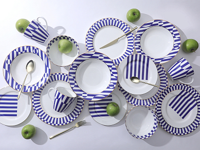 Тарелка глубокая 235 мм Стандартная-2 рисунок Да и нет Синий арт. 80.44733.00.1