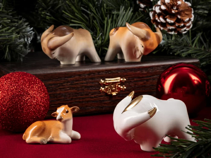 Скульптура форма Бык (з.з.) рисунок Золотой арт. 82.03950.00.1, 