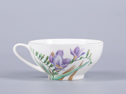 Чашка с блюдцем чайная 300 мл форма Купольная рисунок Freesia арт. 81.29659.00.1, 