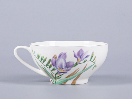Чашка с блюдцем чайная 300 мл форма Купольная рисунок Freesia арт. 81.29659.00.1